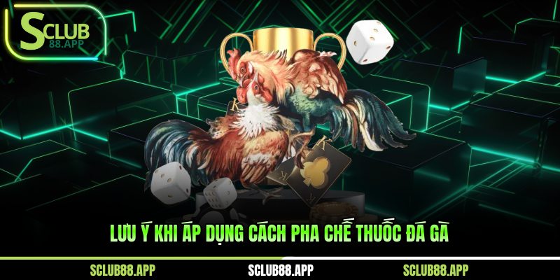 Lưu ý khi áp dụng cách pha chế thuốc gà đá